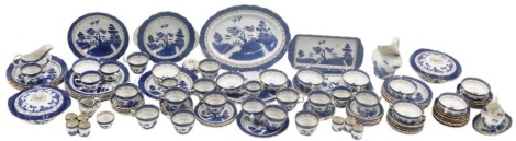 A large quantity of Booths Real Old Willow pattern dinner tea and coffee ware, to include tureens, meat dishes, etc.