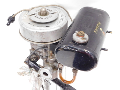 A Seagull outboard motor, circa 1960. Note from vendor: it was used for three summer seasons on the river, and then put in dry storage for 60 years, recently started and has been running for a short period of time, now drained and dried, etc., and a set o - 2