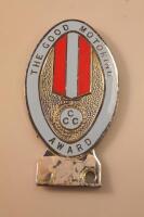 A CCC car badge for The Good Motoring Award.