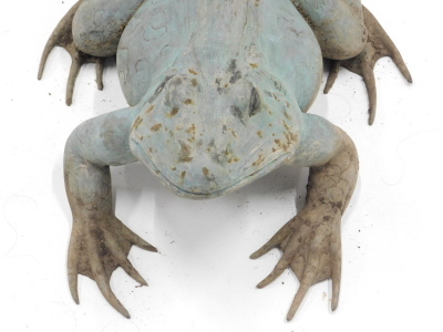 A large bronze frog or toad, 60cm long. - 2