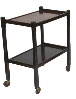 An oak two tier tea trolley, 68cm wide.