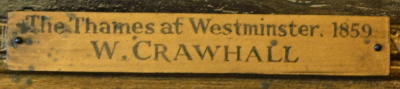 William Crawhall (act.c.1859-c.1894) The Thames at Westminster, oil on canvas, attributed and titled on mount, 64cm x 104cm. - 3