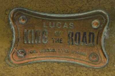 A pair of Lucas King of the Road oil powered side lamps, number 656, 30cm high. (2) - 4