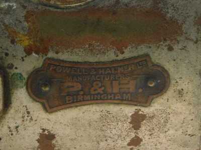 Two Powell and Hanmer Limited oil powered side lamps, 33cm and 30cm respectively. (2) - 5