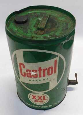 A Castrol Motor Oil XXL 30-40 five imperial gallon oil dispenser. - 2