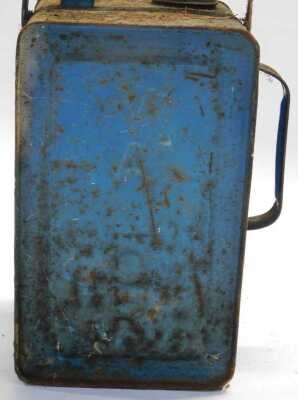 A Valor paraffin can, a one quart oil can, possibly BP, and another. (3) - 3