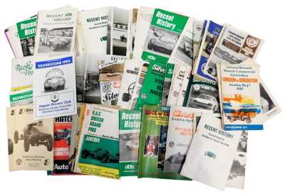 Various motor racing programmes, including Aintree, Crystal Palace, Cadwell Park, Castle Combe, Donington Park, Brands Hatch, Silverstone, HSCC newsletters, etc. (a quantity)