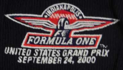 Motor sport related clothing, including Indianapolis Formula 1 United States Grand Prix September 24th 2000 polo shirt, Formula 1 jumper blue, 24 Hours of Le Mans polo shirt, Monza polo shirt, Indianapolis Motor Speedway polo shirt, Jaguar T shirt, etc. ( - 4