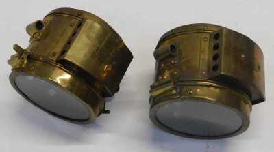 A pair of Paralite acetylene head lamps. - 2