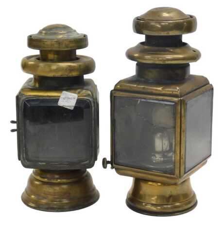 A Rotax Motor Company brass side light and a Howes and Burley of Birmingham brass side light. (2)