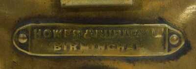 A Rotax Motor Company brass side light and a Howes and Burley of Birmingham brass side light. (2) - 3