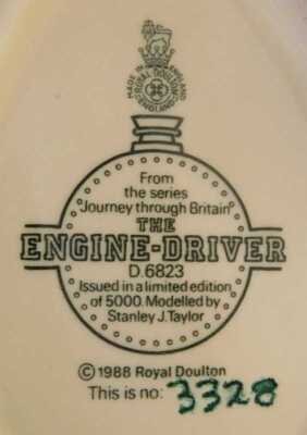 Railway related ephemera, including a British Steam Locomotive Majesty of Steam, Mallard cabinet plate, an LMS J&G Meakin Vitrosol dining car cup, a Royal Doulton The Engine Driver D6823 Toby jug, etc. (a quantity) - 5