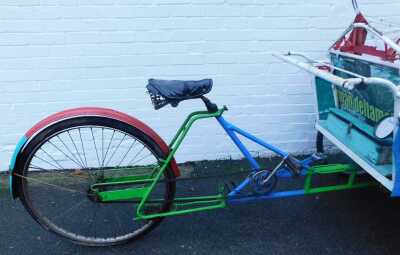 An Eastern rickshaw, with partial canopy, 145cm high. - 4