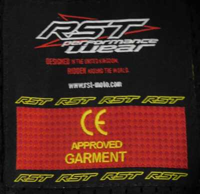 An RST motorbike R Sport leather two piece suit, size UK 44. - 2