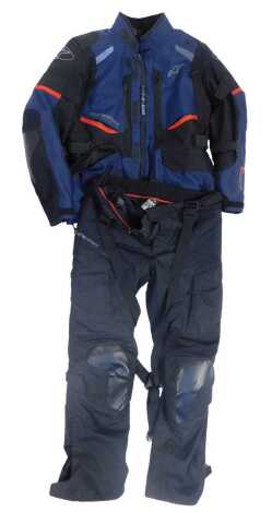 A Roadstar two piece motorbike suit, jacket size XL.