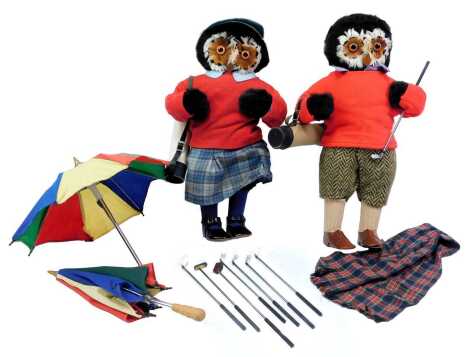 Jungle Toys of London The Golfer soft toys. (2)