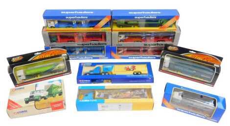 Corgi Classics and other Corgi diecast, including 65804 Renault car transporter Graveston Automotive, TY86906 Renault car transporter, 65803 Renault car transporter Richard Lawson's Auto Logistics, 65801 Renault car transporter Beamish Transport, Corgi Cl