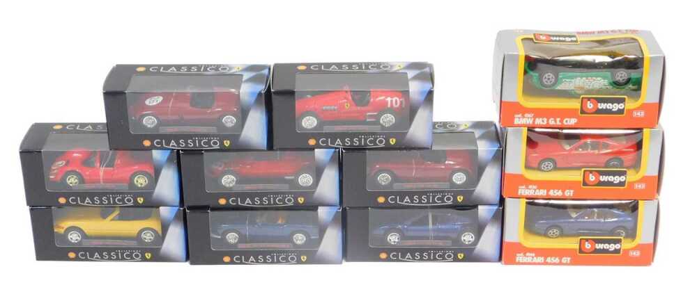 Shell Classico Collection Ferraris and Burago diecast, including Burago ...