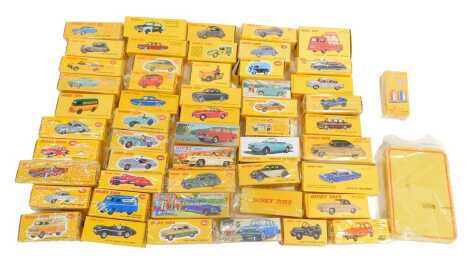 Atlas Editions Dinky Toys collectors reproductions, including Opal Cadet, 197 Morris Mini Traveller, ATB Willys Jeep, 23C Mercedes Benz racing car, 506 Aston Martin DB3 Sport, etc. (1 tray)