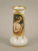 A late 19thC/early 20thC Vienna porcelain vase signed Wagner