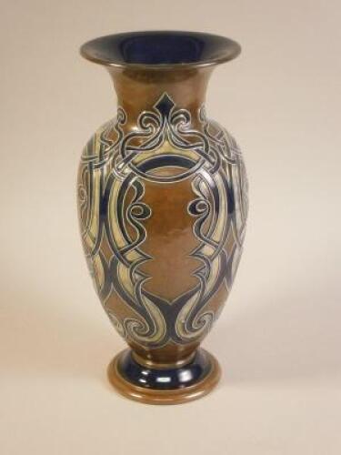 A Royal Doulton stoneware vase by Frank A Butler