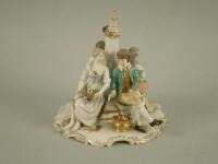 A late 18th/early 19thC porcelain figure group