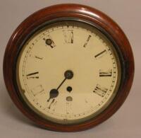 A Victorian mahogany wall timepiece