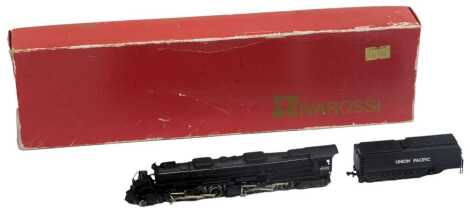 A Rivarossi N gauge 4-8-8-4 Big Boy steam locomotive Union Pacific black livery, 9157, boxed.