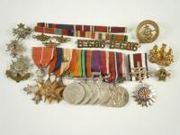 A group of WWII medals awarded to W E Holmes of The Foresters Regiment