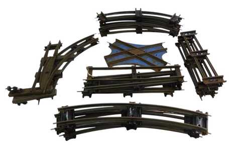 Various O gauge track, points and fish plates. (1 box).