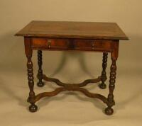 An 18thC walnut side table