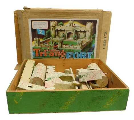 A Lions Brothers Limited Tri-ang fort, boxed.