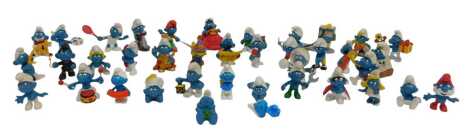 Schleich Peyo The Smurfs figurines, including Papa Smurf, Smurfette, etc. (1 tray)