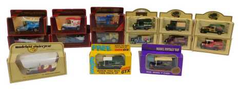 Matchbox Models of Yesteryear and Lledo diecast vehicles, including a Matchbox Models of Yesteryear Y6 1920 Rolls Royce, Y25 1910 Renault AG, Models of Yesteryear 1914 Prince Henry Vauxhall, Y4 1930 Duesenberg, Y12 1912 Model T Ford, etc. (1 tray)