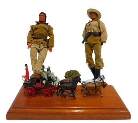 Two Lone Ranger figures, comprising Cowboy and Indian, etc. (a quantity)