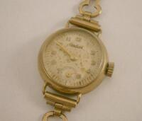 An Audax 9ct gold cased ladies bracelet wrist watch