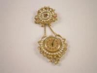 A Rondine ornate pendant/brooch watch