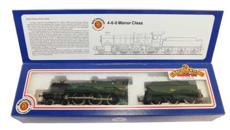 Bachmann Branchline OO gauge Manor class locomotive Foxcote Manor, 4-6-0, 7822, in BR lined green, 31-306, boxed.