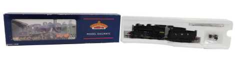 A Bachmann Branchline OO gauge Ivatt class 2 locomotive, 2-6-0, 6402, in LMS lined black, 32-830, boxed.