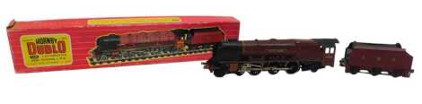 A Hornby Dublo two rail Princess Coronation Class locomotive City of London, 4-6-2, 46245, LMS crimson livery, 2226, boxed.