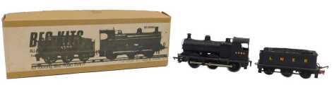 A Bec Kits kit built OO gauge class J11 locomotive, 0-6-0, 4280, in LNER black, in associated box.