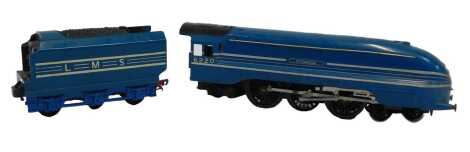 A Tri-ang OO gauge LMS Coronation Class locomotive Coronation, 4-6-2, 6220, LMS blue livery.