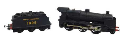 A kit built OO gauge SR class U1 locomotive, 2-6-0, 1895, in Southern black.