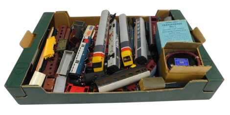 Various OO gauge locomotives and rolling stock, including a Hornby Intercity APT dummy car, power car, coaches, etc., various tank wagons, Royal Mail TPOs, etc. (1 box)