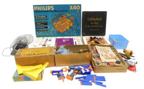 Various toys, to include a Hornby II power control unit, wooden building blocks, a Matchbox SF-12 loop pack, etc. (a quantity)