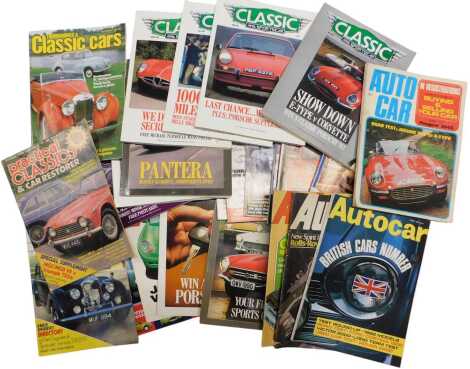 Classic and Sports Car magazines, together with Autocar magazines. (3 boxes)