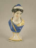 A 19thC Staffordshire type bust of a lady