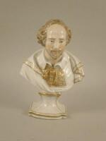 A 19thC Staffordshire bust of William Shakespeare