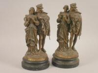 Two late 19thC French spelter figures