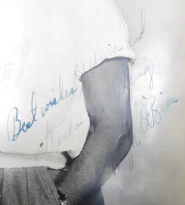 A group of autographed photo cards, and photographs, including Dean Martin & Jerry Lewis, Hugh O'Brian, and McDonald Carey, together with greetings cards and photo cards, an International Film Diary 1953, and an autograph album. - 4